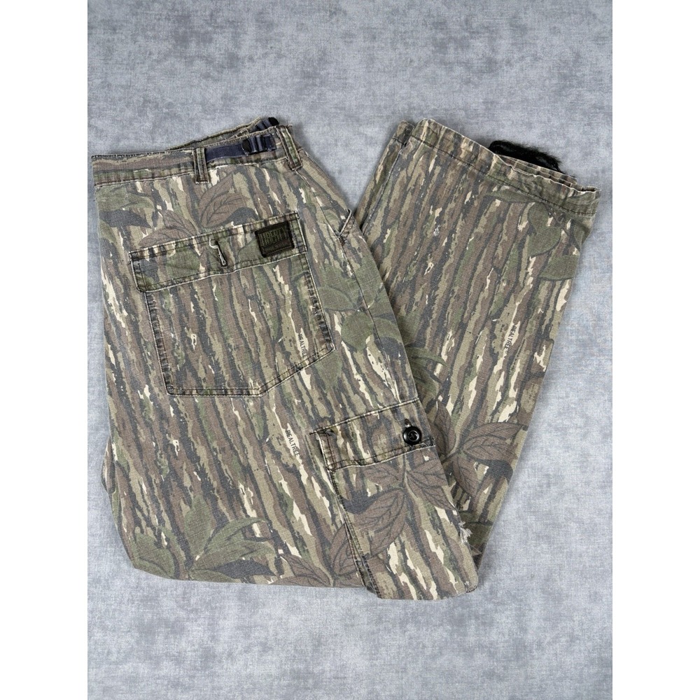 Vintage Liberty Realtree Camo Cargo Hunting Pants Mens Large Adjustable USA Made